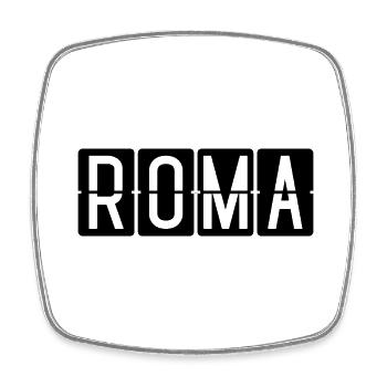 Roma Airport Sign - Square fridge magnet - white - Front