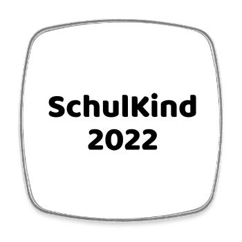 SCHULKIND 2022 - Viereckiger Kühlschrankmagnet - Weiß - Vorne