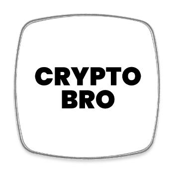 Crypto Bro - Square fridge magnet - white - Front