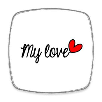 LOVE. JUST MARRIED. SAINT VALENTIN. EVJF. MY LOVE - Magnet carré - blanc - Devant