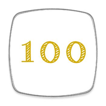 100 YEARS. 100th ANNIVERSARY. ANNIVERSARY 100 YEARS. - Square fridge magnet - white - Front