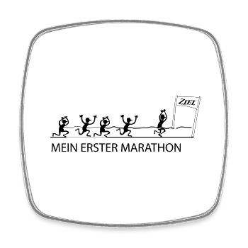My first marathon - finish #Marathon #Ziel - Square fridge magnet - white - Front
