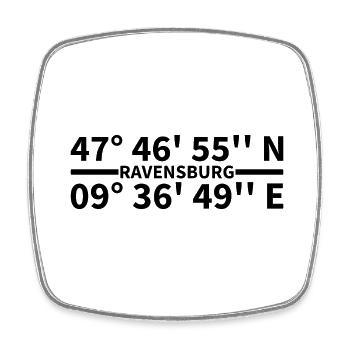 Ravensburg coordinates - Square fridge magnet - white - Front