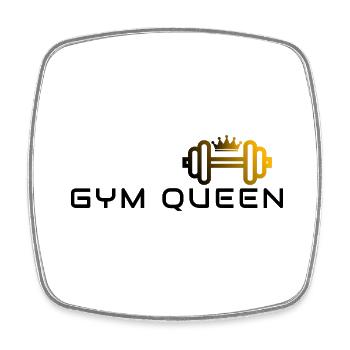 GYM QUEEN - Gym Motivation and Fitness Designs - Square fridge magnet - white - Front
