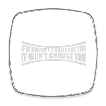 Workout Fitness Motivation Quote - Square fridge magnet - white - Front