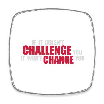 Workout Fitness Motivation Quote - Square fridge magnet - white - Front