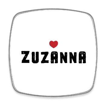 Cœur Zuzanna - Magnet carré - blanc - Devant