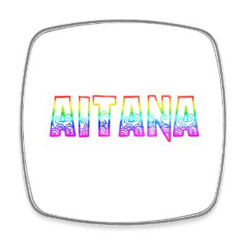 aitana rs rainbow - Square fridge magnet - white - Front
