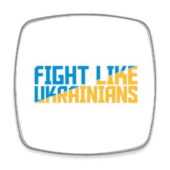 se battre comme citation des ukrainiens - Magnet carré - blanc - Devant