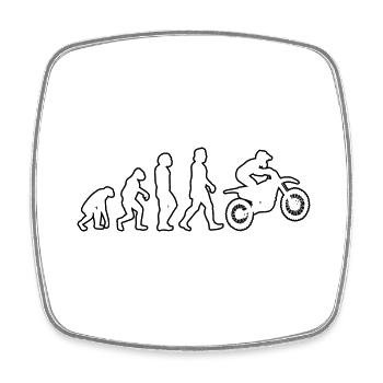 Motorrad Motorcross Geschenk Mofa Motorradfahrer - Viereckiger Kühlschrankmagnet - Weiß - Vorne