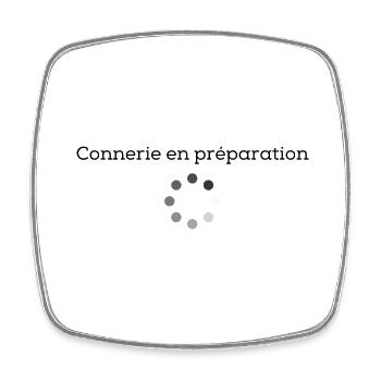 Connerie en préparation - Magnet carré - blanc - Devant
