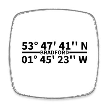 Bradford coordinates - Square fridge magnet - white - Front
