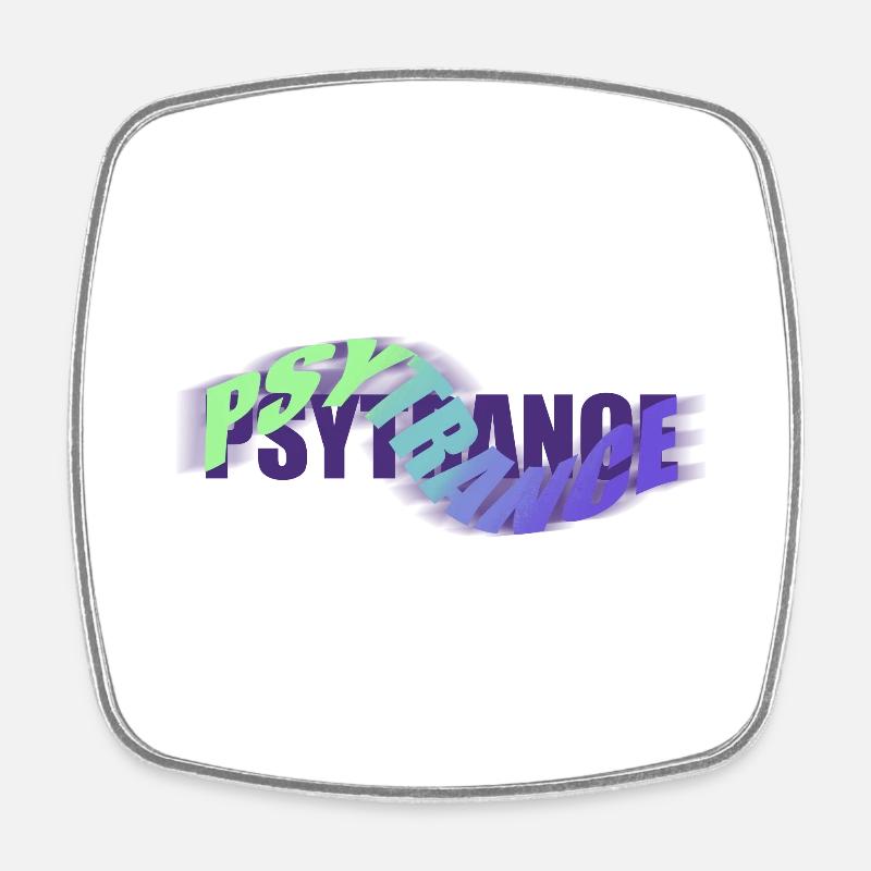PSYTRANCE - Square fridge magnet - white