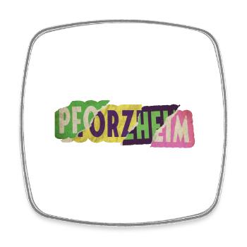 Pforzheim Allemagne City Font Punk Retro - Magnet carré - blanc - Devant