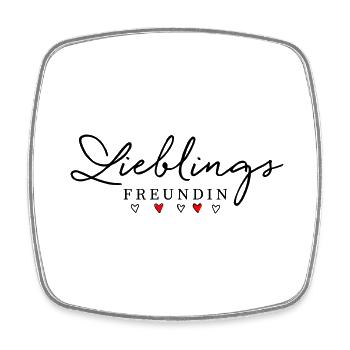 Lieblingsfruendin - Lieblings Freundin - Viereckiger Kühlschrankmagnet - Weiß - Vorne