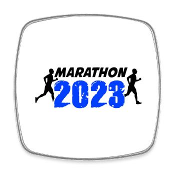 Marathon 2023 - Square fridge magnet - white - Front