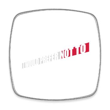 I prefer not to - Square fridge magnet - white - Front