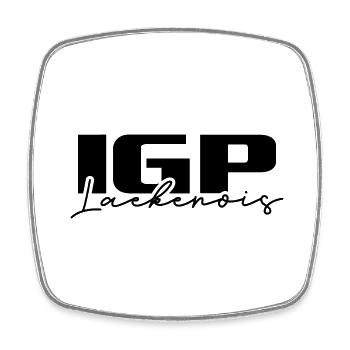 IGP LAEKENOIS Wilsigns Chien de Sport Chien Chiens - Magnet carré - blanc - Devant