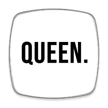queen - Viereckiger Kühlschrankmagnet - Weiß - Vorne