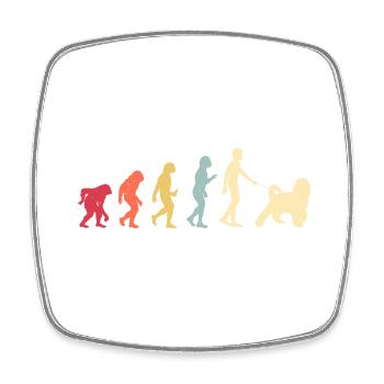 Bernedoodle Dog - Square fridge magnet - white - Front