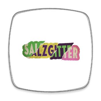 Salzgitter Deutschland Stadt Schrift Punk Retro - Viereckiger Kühlschrankmagnet - Weiß - Vorne