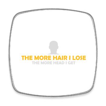 I get more head - Viereckiger Kühlschrankmagnet - Weiß - Vorne