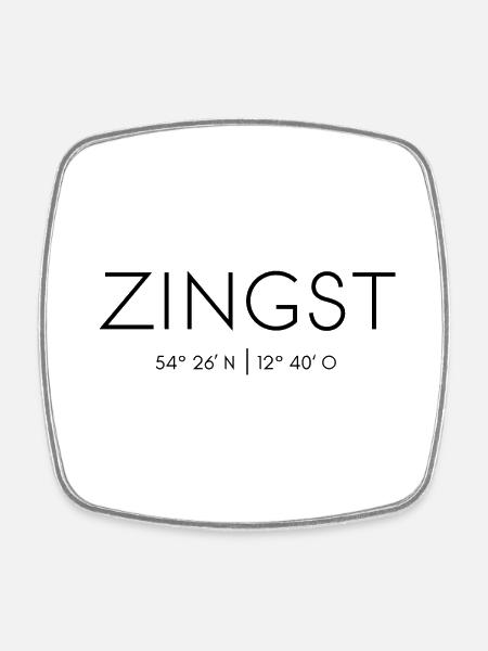Zingst, Fischland-Darß-Zingst, Ostsee, Deutschland - Viereckiger Kühlschrankmagnet - Weiß