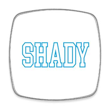 shady - Viereckiger Kühlschrankmagnet - Weiß - Vorne