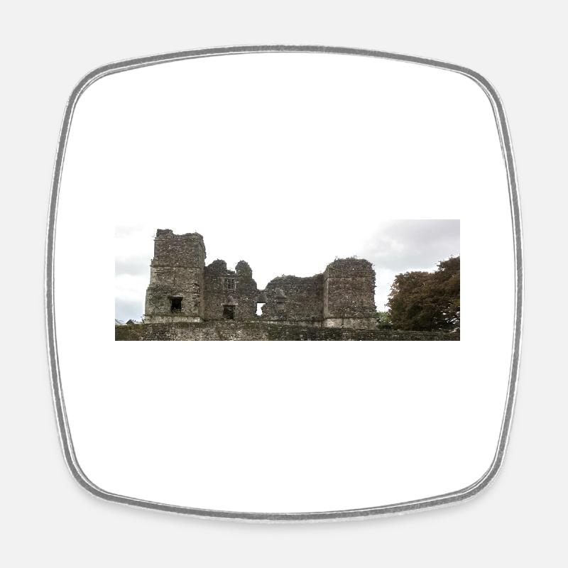 Château de Manorhamilton, comté de Leitrim, Irlande. - Magnet carré - blanc