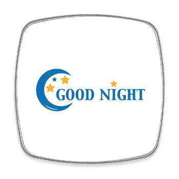 Good Night - Square fridge magnet - white - Front