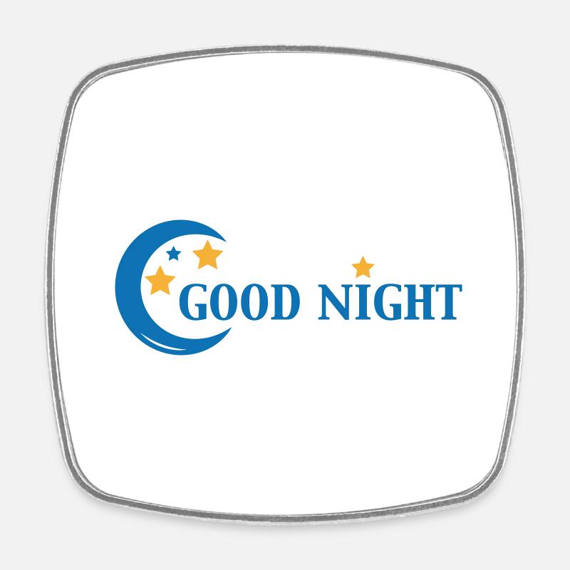 Good Night - Viereckiger Kühlschrankmagnet - Weiß