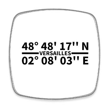 Versailles coordinates - Square fridge magnet - white - Front