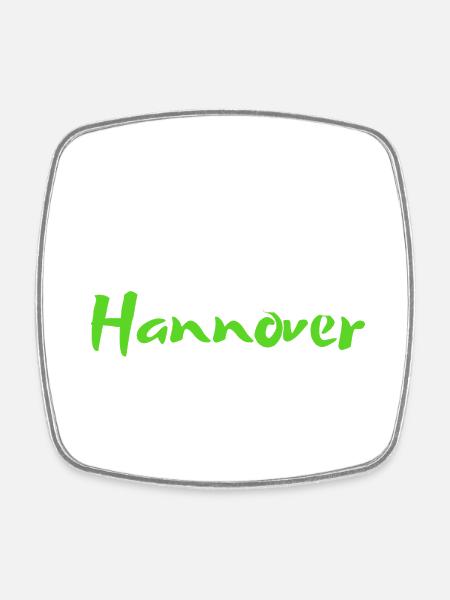 Verliebt in Hannover - Viereckiger Kühlschrankmagnet - Weiß