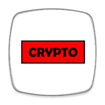 Bitcoin Trading Crypto Stocks - Square fridge magnet - white - Front