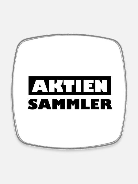 Der Aktiensammler - Viereckiger Kühlschrankmagnet - Weiß