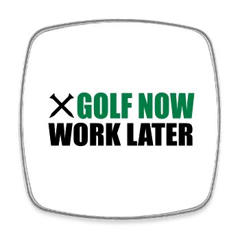 Golf - Viereckiger Kühlschrankmagnet - Weiß - Vorne