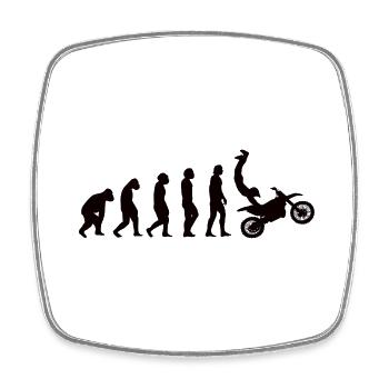 Motorradfahrer Motorcross Geschenk Motorrad Mofa - Viereckiger Kühlschrankmagnet - Weiß - Vorne