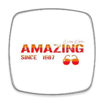 Amazing since 1987 - Square fridge magnet - white - Front