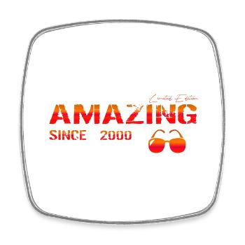 Amazing since 2000 - Square fridge magnet - white - Front