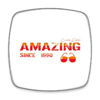 Amazing since 1990 - Square fridge magnet - white - Front