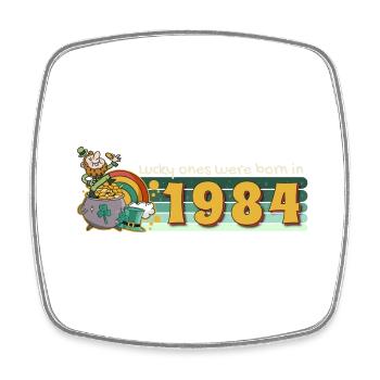 Les chanceux sont nés en 1984 tee St. Patrick’s - Magnet carré - blanc - Devant