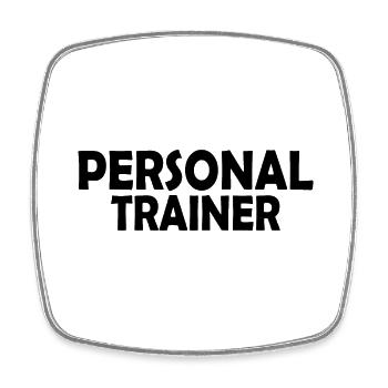 Personal trainer - Square fridge magnet - white - Front