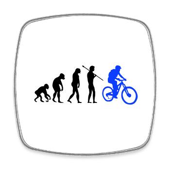 Biker Evolution - Square fridge magnet - white - Front
