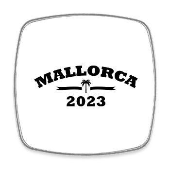 Mallorca 2023 - Viereckiger Kühlschrankmagnet - Weiß - Vorne