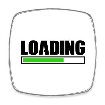 loading - Viereckiger Kühlschrankmagnet - Weiß - Vorne