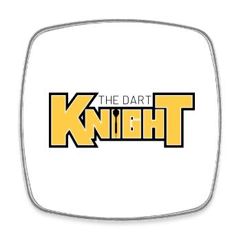 The Dart Knight Schriftzug - Viereckiger Kühlschrankmagnet - Weiß - Vorne
