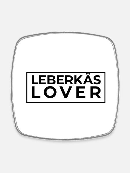 Leberkäs Lover - Viereckiger Kühlschrankmagnet - Weiß