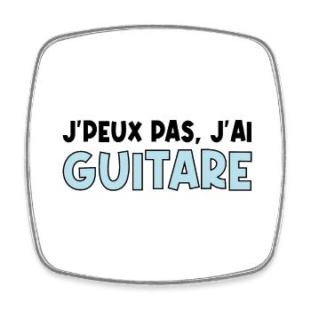 je peux pas j'ai guitare - Magnet carré - blanc - Devant