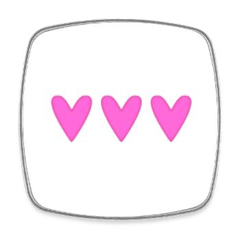 HEART. HEARTS. SAINT VALENTINE. LOVE. LOVE. CHRISTMAS - Square fridge magnet - white - Front