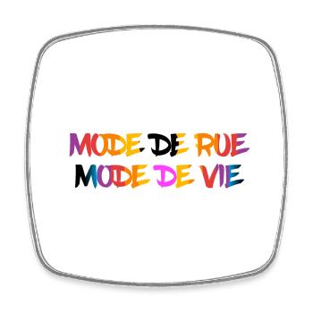 Street fashion - Square fridge magnet - white - Front